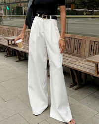 Wide Leg Trousers Women High Waist Relaxed Fit Business