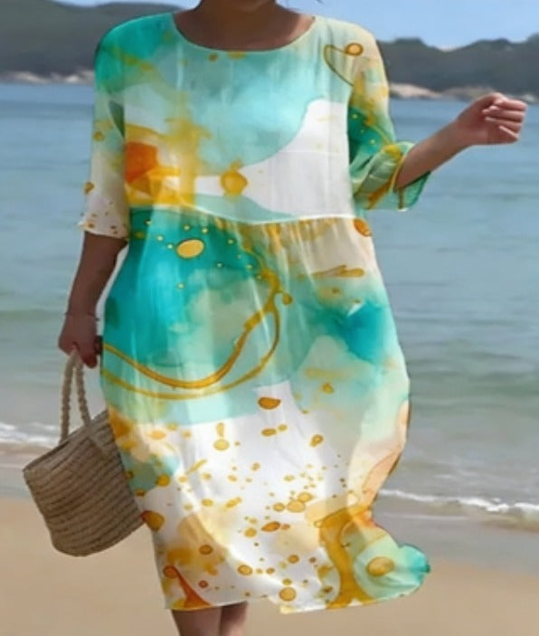 Dress Women Regular Fit Casual Elegant