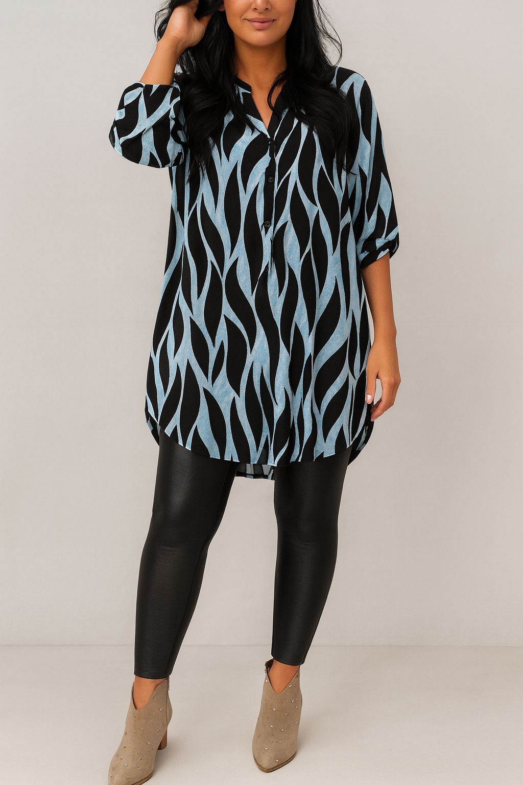 Blouse Women Loose Fit Casual Versatile Tunic