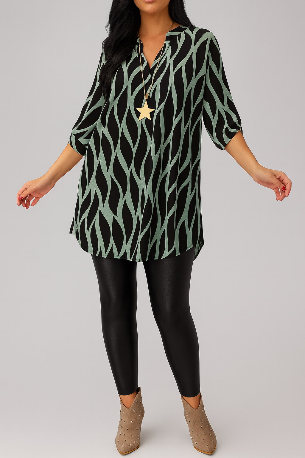 Blouse Women Loose Fit Casual Versatile Tunic
