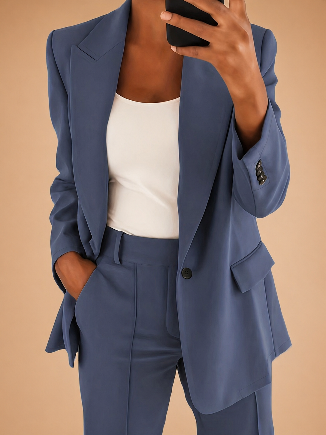 Two-Piece Suit Women Regular Fit Business Casual Elegant