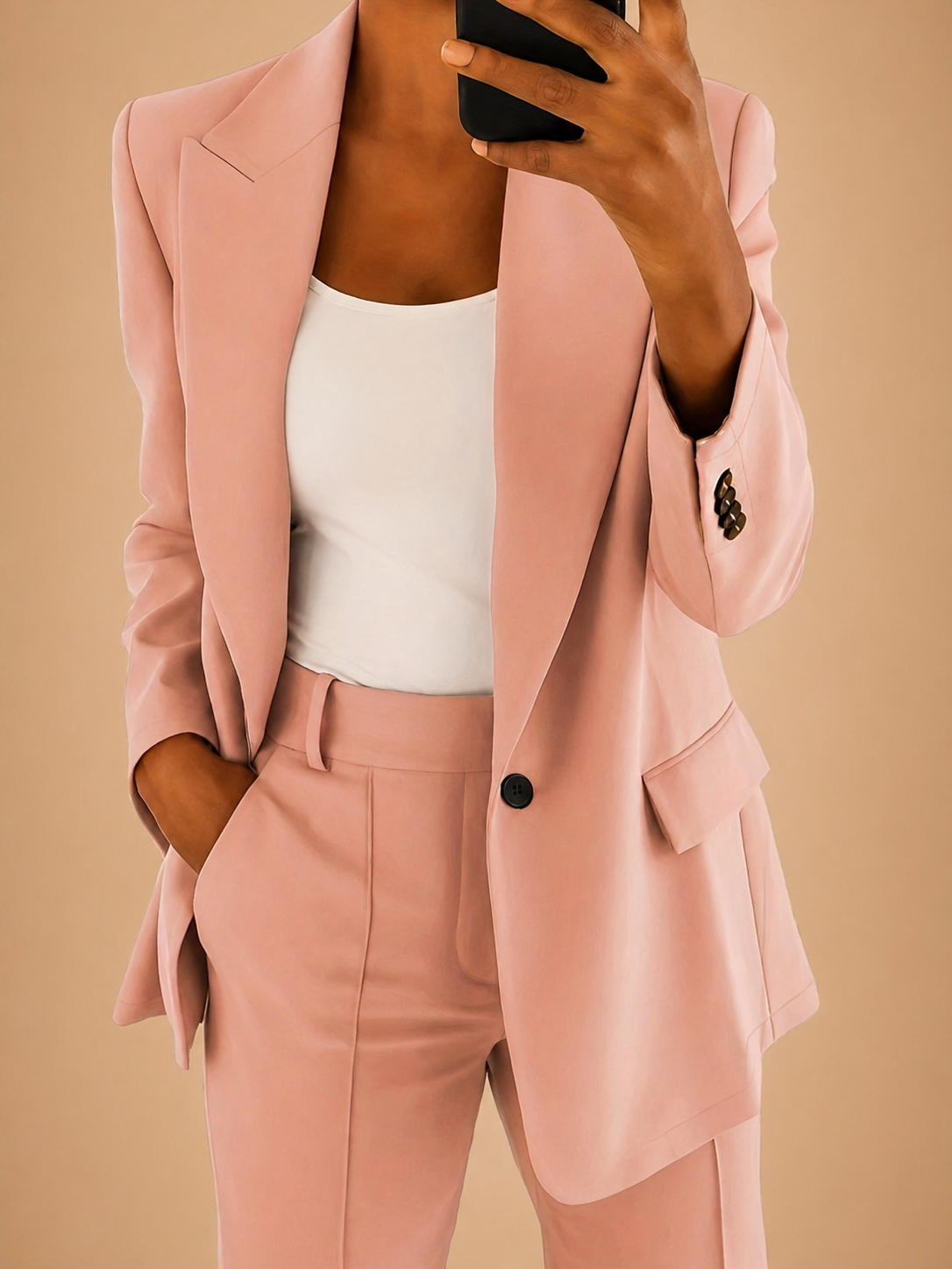 Two-Piece Suit Women Regular Fit Business Casual Elegant
