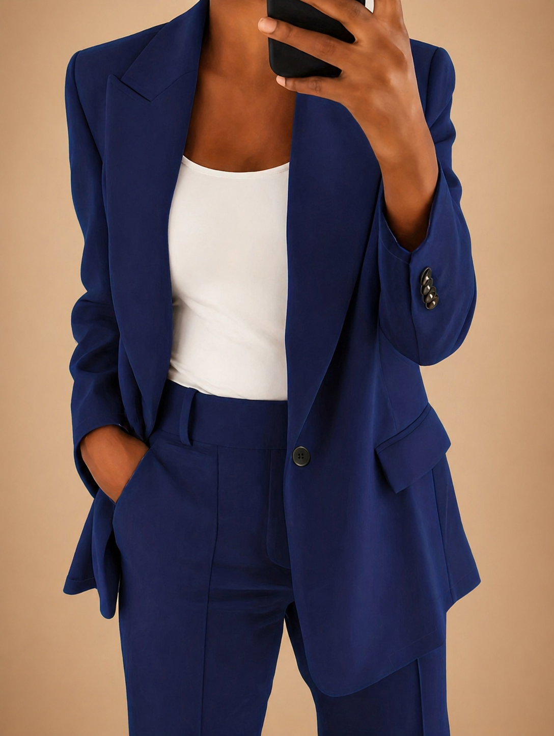 Two-Piece Suit Women Regular Fit Business Casual Elegant