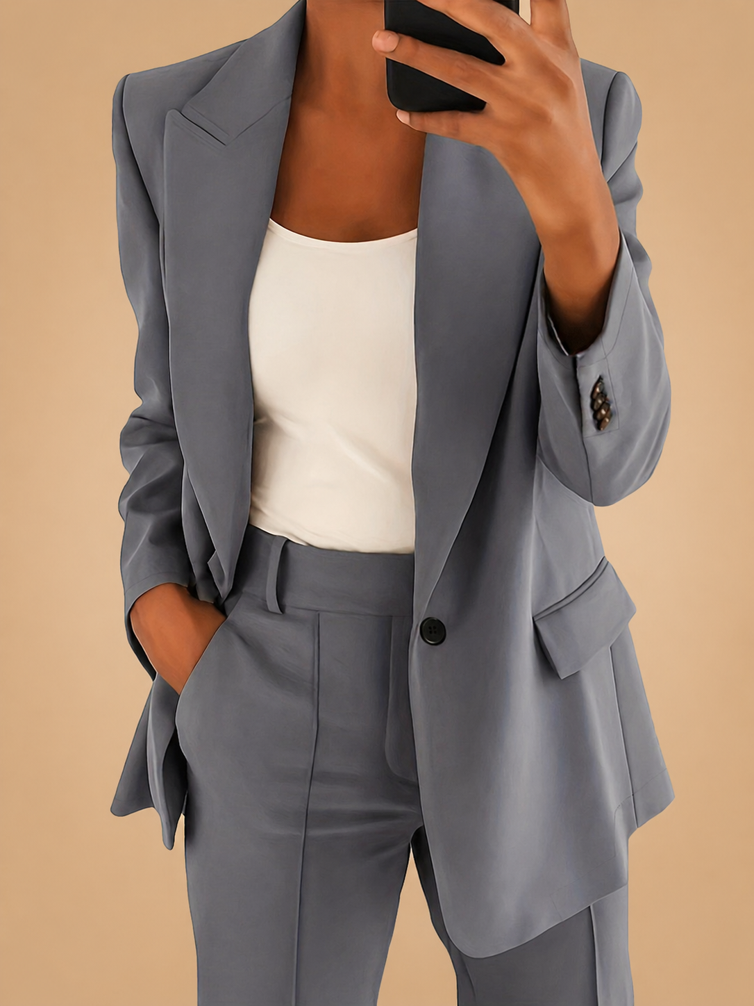 Two-Piece Suit Women Regular Fit Business Casual Elegant