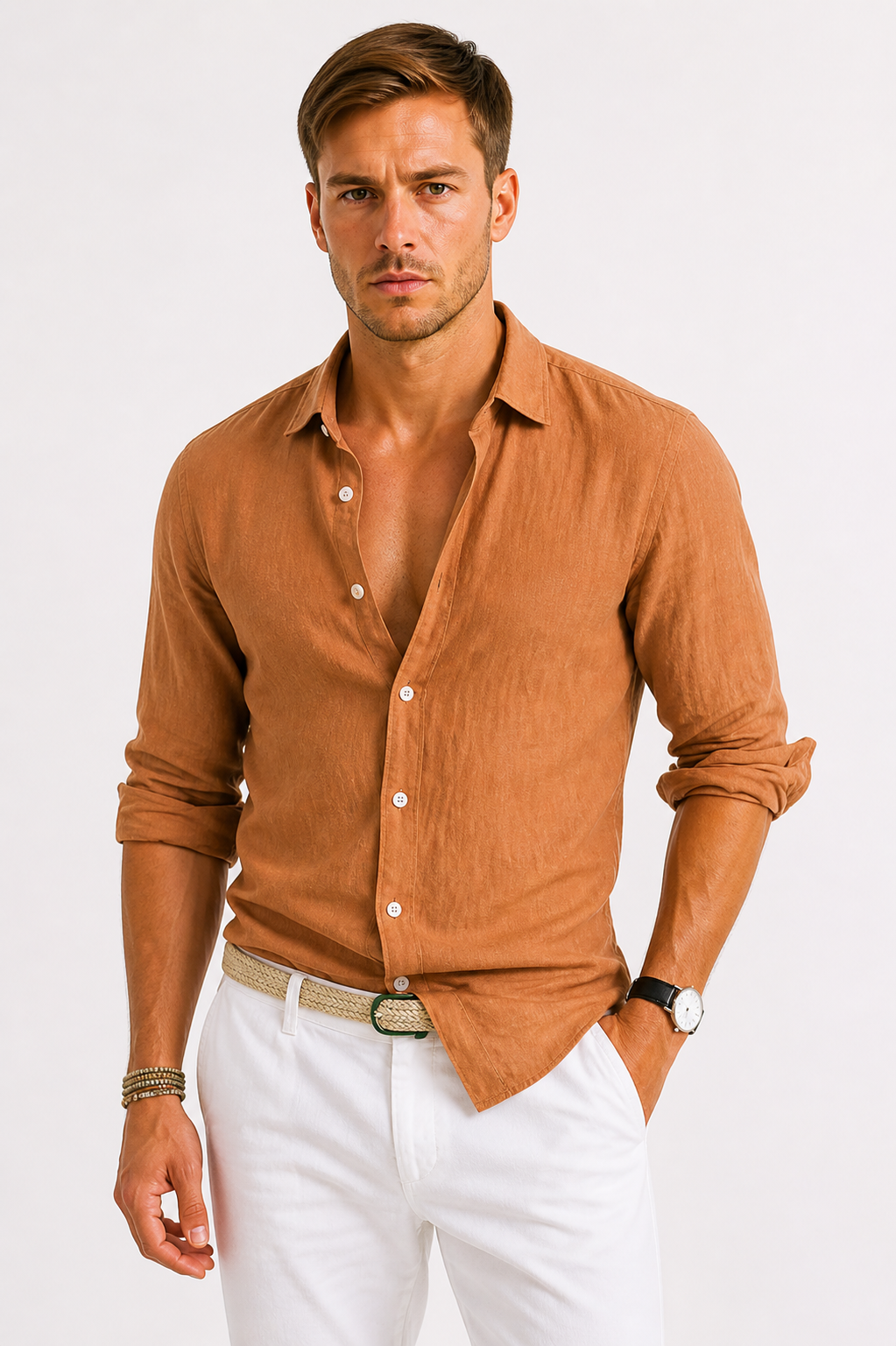 Oxford Shirt Men Relaxed Fit Casual