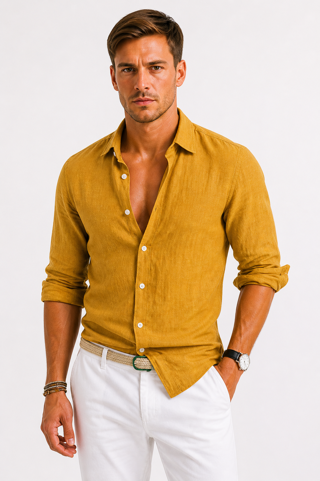 Oxford Shirt Men Relaxed Fit Casual