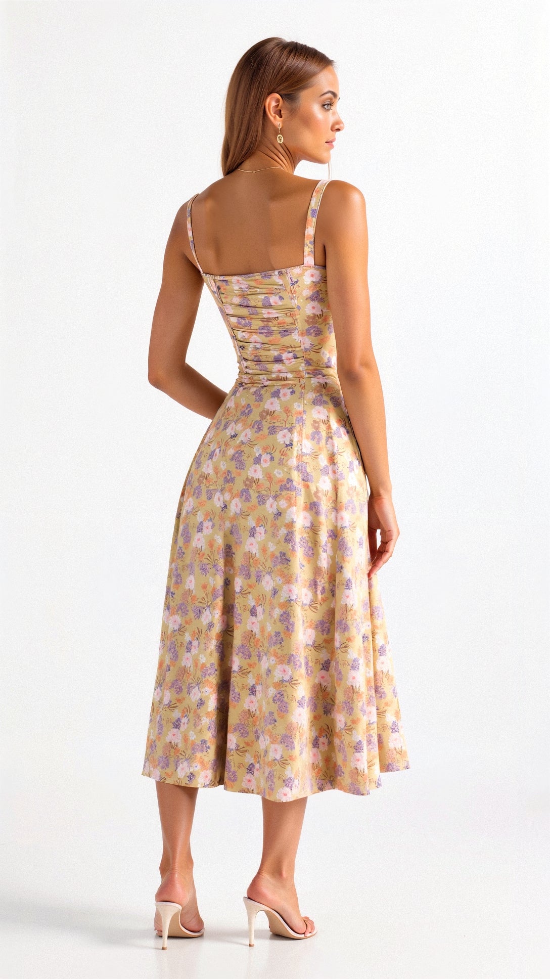 Charlotte | Floral Midi Dress Women Regular Fit Summer Casual