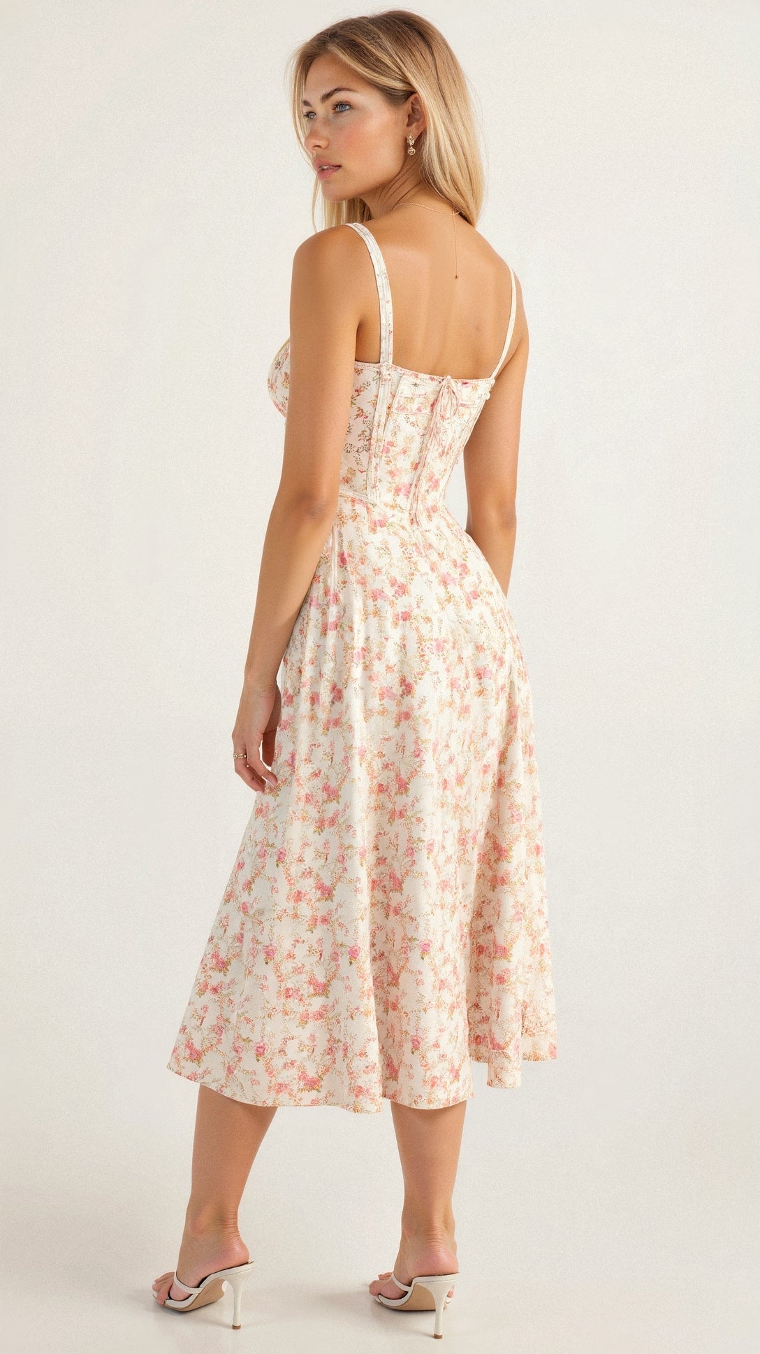 Charlotte | Floral Midi Dress Women Regular Fit Summer Casual