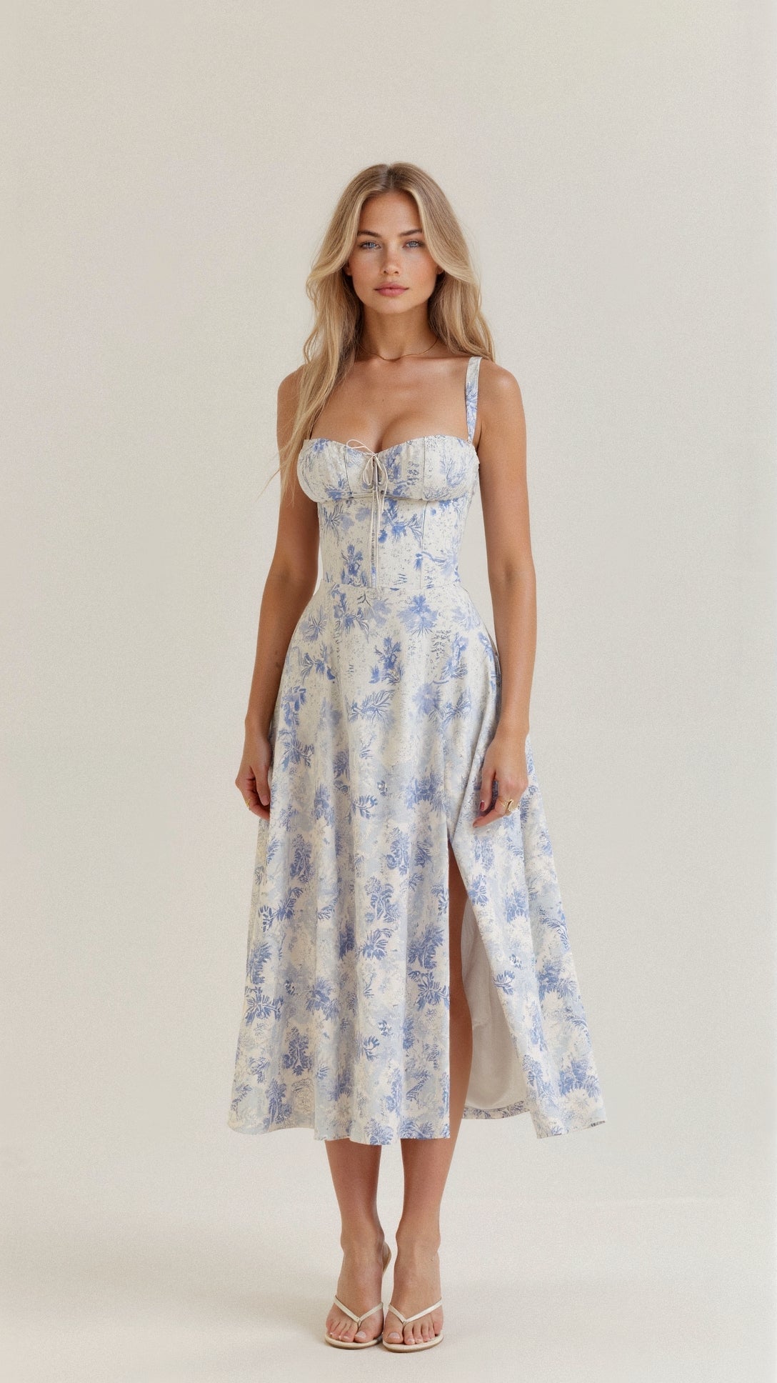 Charlotte | Floral Midi Dress Women Regular Fit Summer Casual