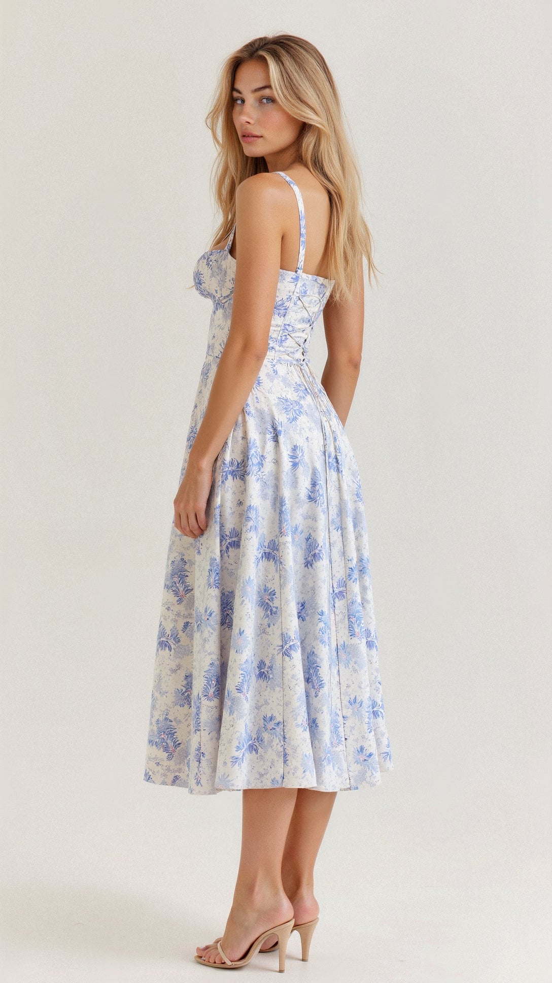 Charlotte | Floral Midi Dress Women Regular Fit Summer Casual