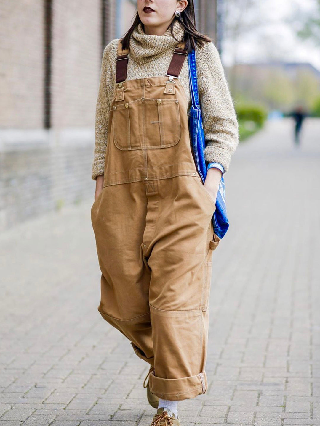 Dungarees Women Relaxed Fit Casual Workwear Overall