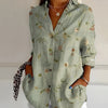 Blouse Women Loose Fit Casual Notched Neckline