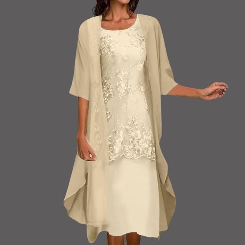 Midi Dress Women Relaxed Fit Elegant Leisure