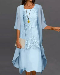 Midi Dress Women Relaxed Fit Elegant Leisure
