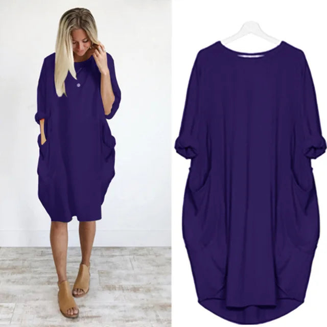 Summer Dress Women Regular Fit Casual Pockets