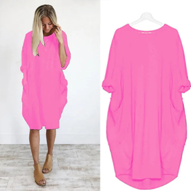Summer Dress Women Regular Fit Casual Pockets