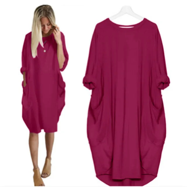 Summer Dress Women Regular Fit Casual Pockets