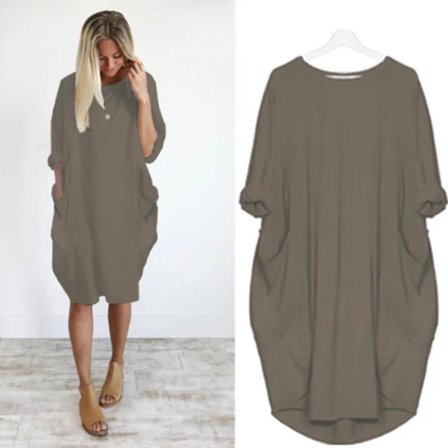 Summer Dress Women Regular Fit Casual Pockets