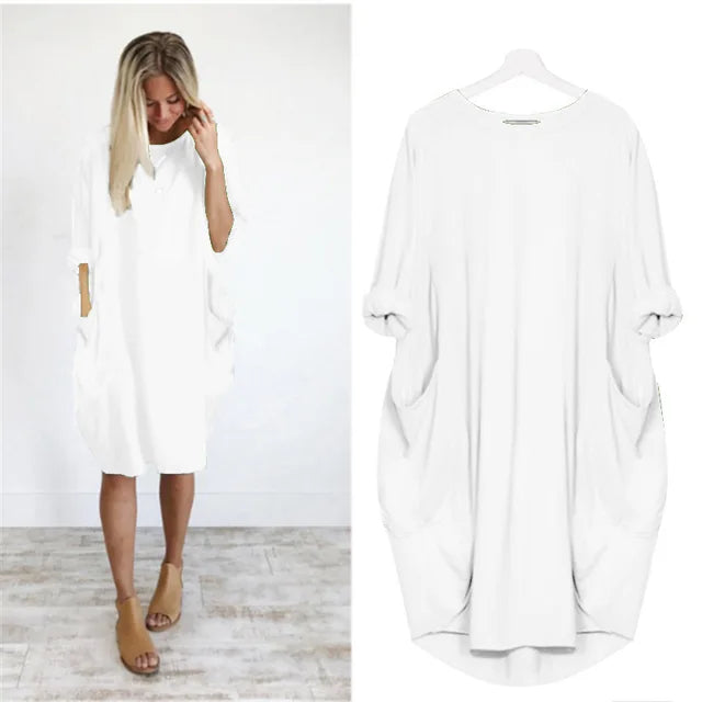 Summer Dress Women Regular Fit Casual Pockets