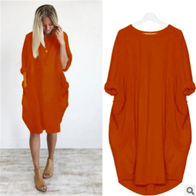 Summer Dress Women Regular Fit Casual Pockets
