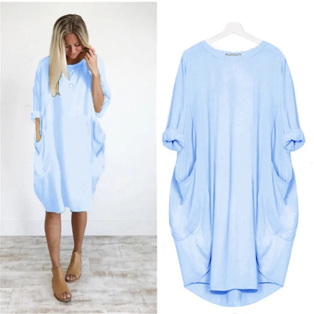Summer Dress Women Regular Fit Casual Pockets