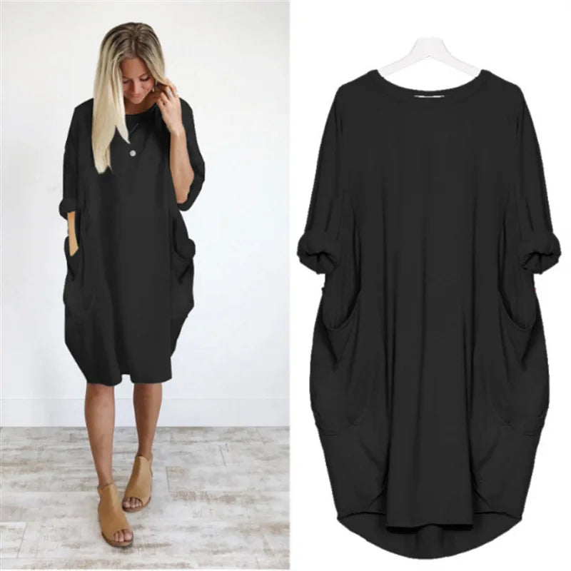Summer Dress Women Regular Fit Casual Pockets