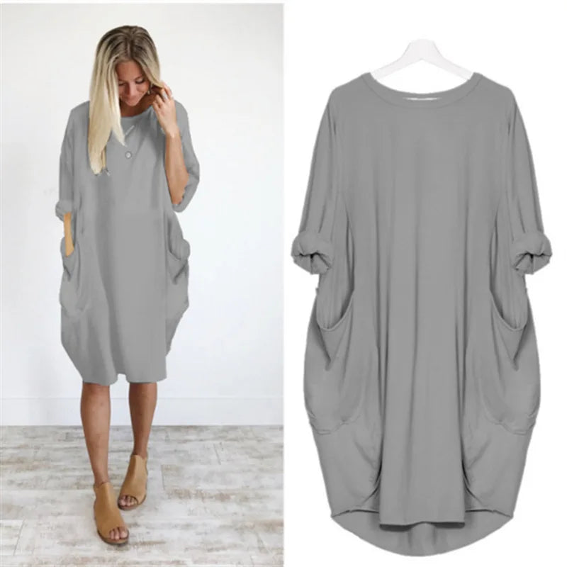 Summer Dress Women Regular Fit Casual Pockets