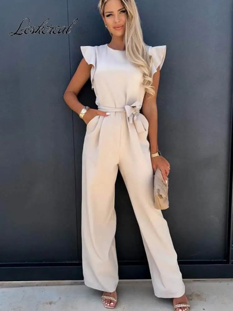 Jumpsuit Women Regular Fit Casual Summer Elegant