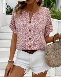 Blouse Women Relaxed Fit Casual Summer Floral