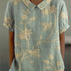 Floral Print Shirt Women Relaxed Fit Casual