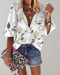 Blouse Women Regular Fit Casual Summer Floral Print