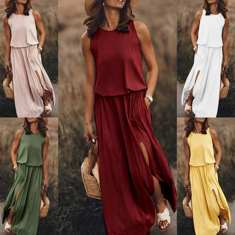 Summer Maxi Dress Women Regular Fit Casual