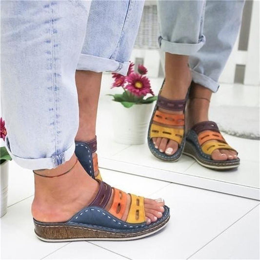 Summer Sandals Women Regular Fit Casual Colorful
