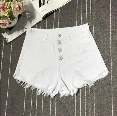 Distressed Shorts Women Regular Fit Casual Summer