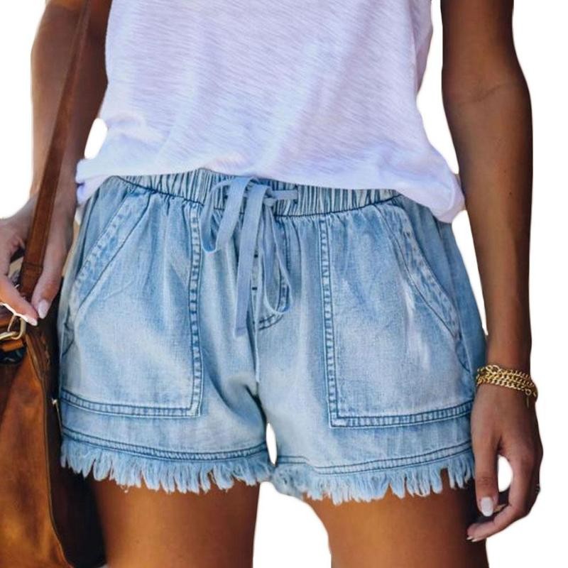 Women Relaxed Fit Casual Shorts with Drawstring Waist