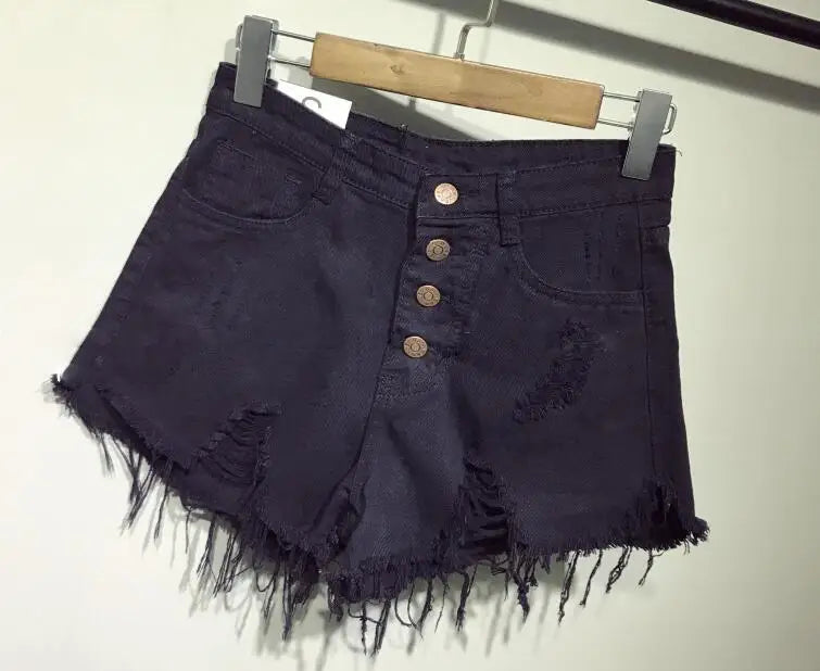 Distressed Shorts Women Regular Fit Casual Summer