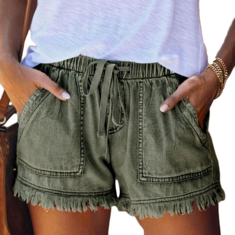 Women Relaxed Fit Casual Shorts with Drawstring Waist