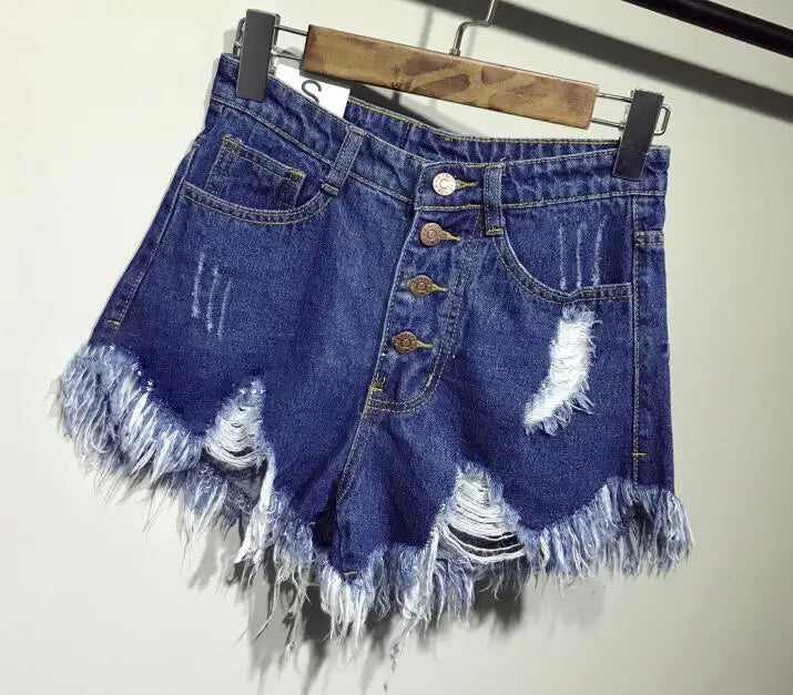 Distressed Shorts Women Regular Fit Casual Summer