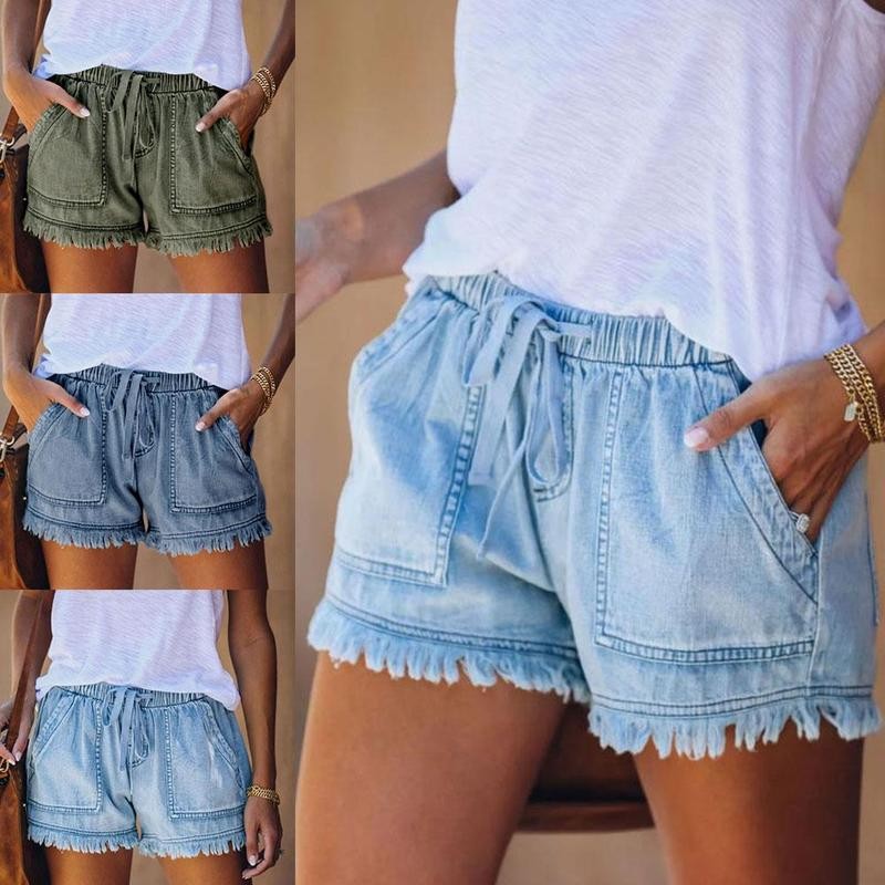 Women Relaxed Fit Casual Shorts with Drawstring Waist
