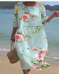 Dress Women Regular Fit Casual Elegant