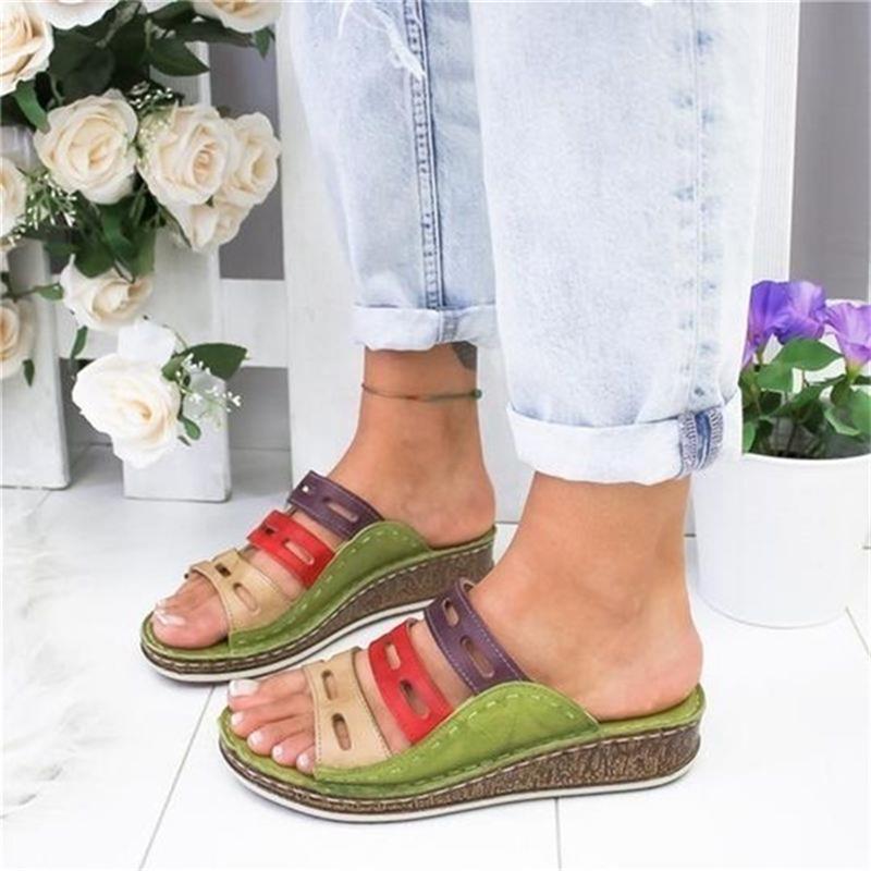 Summer Sandals Women Regular Fit Casual Colorful
