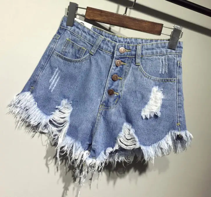 Distressed Shorts Women Regular Fit Casual Summer