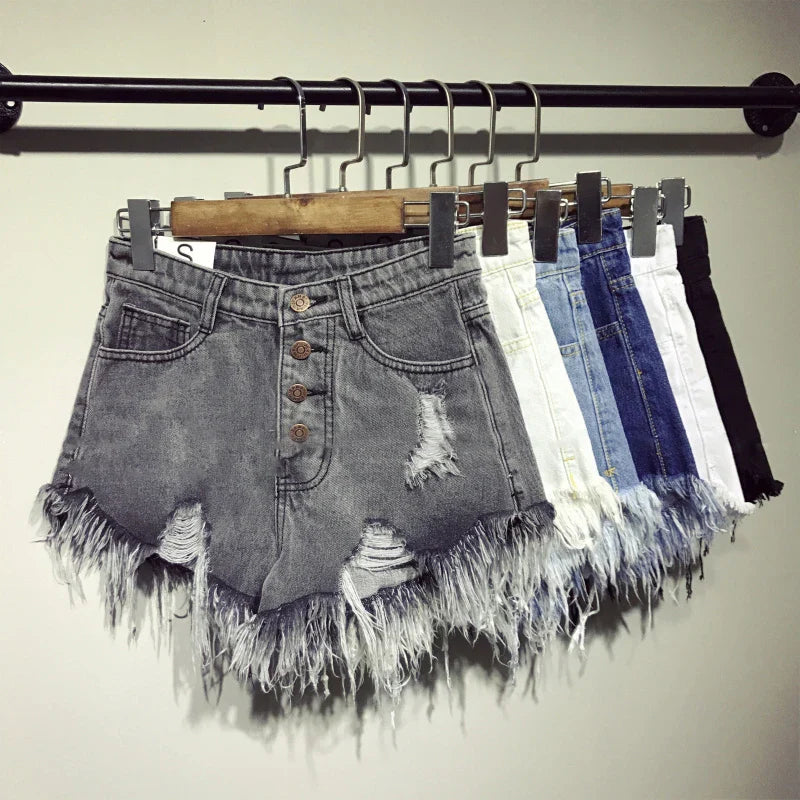 Distressed Shorts Women Regular Fit Casual Summer