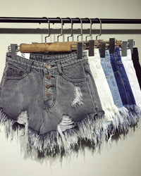 Distressed Shorts Women Regular Fit Casual Summer