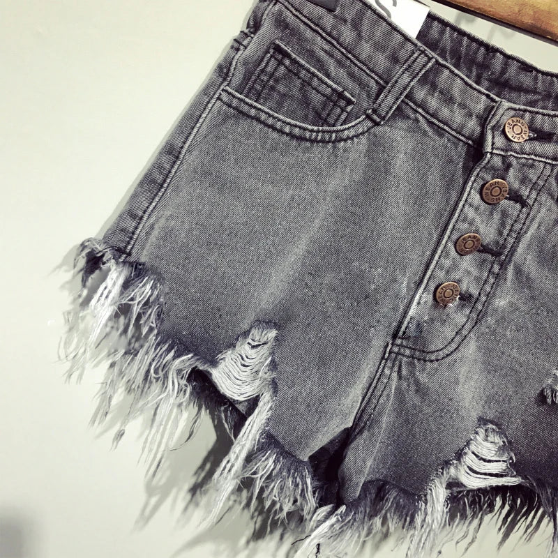 Distressed Shorts Women Regular Fit Casual Summer