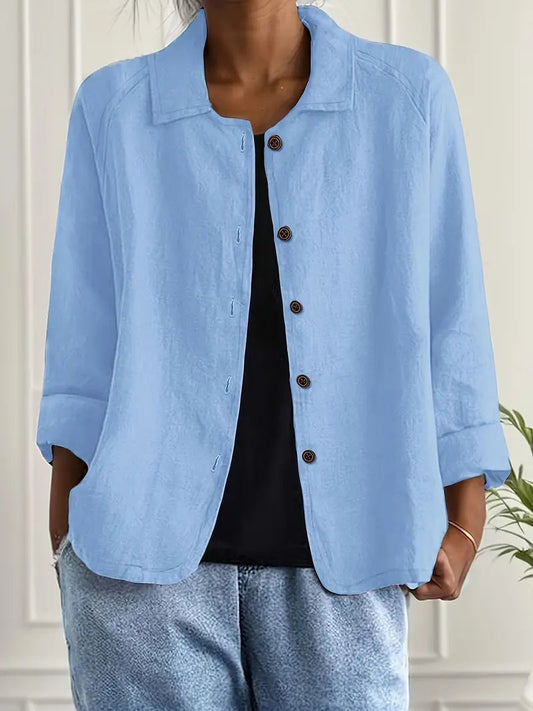 Shirt Cardigan Women Relaxed Fit Casual Transitional