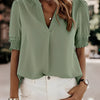 Short-Sleeve Blouse Women Relaxed Fit Casual Summer