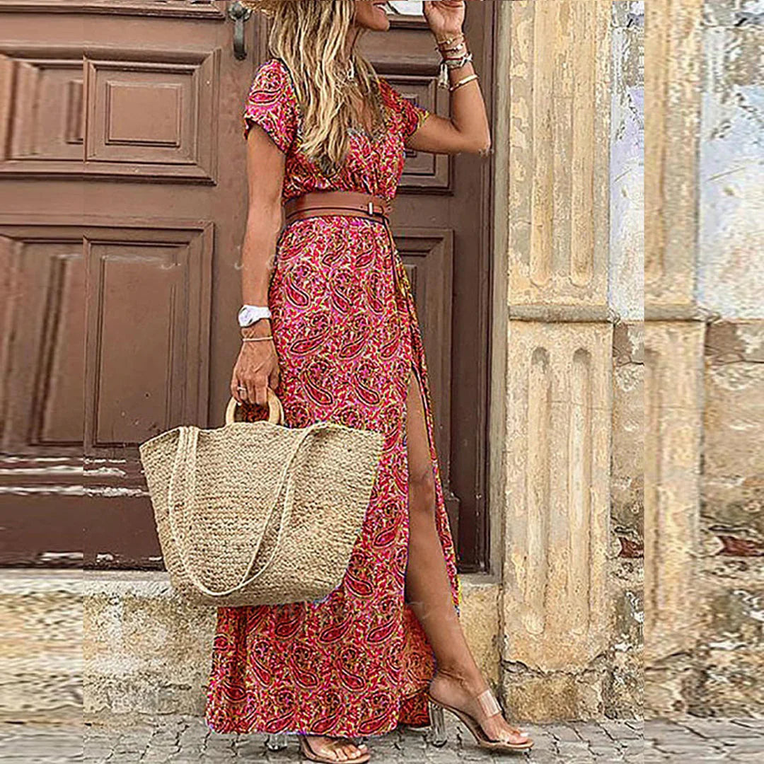 Boho Maxi Dress Women Regular Fit Summer Casual Elegant