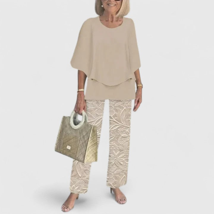 Two-Piece Set Women Regular Fit Casual Elegant