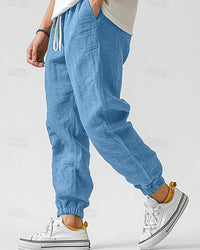 Jogger Trousers Men Relaxed Fit Casual Summer